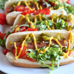 Grilled Chicago Dogs