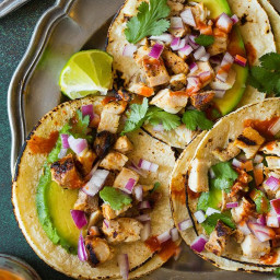 Grilled Chicken and Avocado Street Tacos