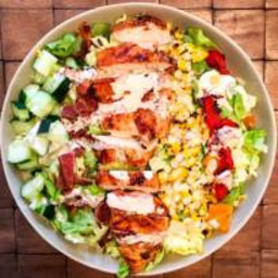 Grilled Chicken and Corn Salad with Honey Mustard Ranch Dressing