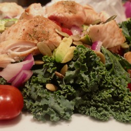 Grilled chicken and Kale salad