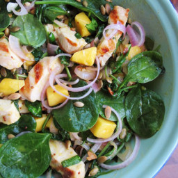 Grilled Chicken and Spinach Salad with Honey Mustard Recipe