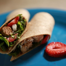 Grilled Chicken and Strawberry Salad Wrap