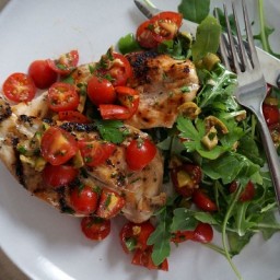 Grilled Chicken Breast with Fresh Tomato Sauce