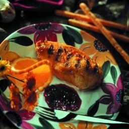 Grilled Chicken Breasts with Blueberry Chutney Sauce