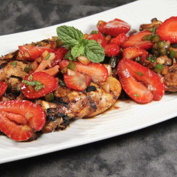 Grilled Chicken Breasts with Fresh Strawberry Salsa