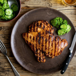 Grilled Chicken Breasts With Spicy Cucumbers
