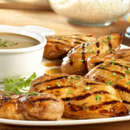 Grilled Chicken Breasts with Zesty Peanut Sauce