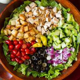 Grilled Chicken Chopped Salad with Italian Dressing