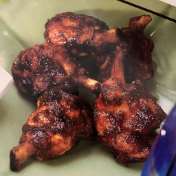 Grilled Chicken Drumettes with Ancho-Cherry Barbeque Sauce