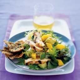 Grilled Chicken Salad with Avocado and Mango
