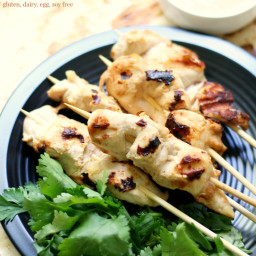Grilled Chicken Satay Skewers with Peanut Sauce