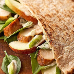 Grilled Chicken, Spinach & Pear Pitas