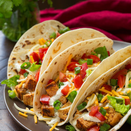 Grilled Chicken Tacos with Cilantro Lime Ranch