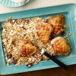 Grilled Chicken Thighs with Israeli Couscous Salad