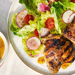 Grilled Chicken Thighs with Maple-Mustard Marinade