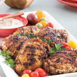 Grilled Chicken Thighs with White Barbecue Sauce