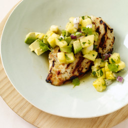 Grilled Chicken with Avocado-Pineapple Salsa