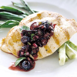 Grilled Chicken with Blueberry-Basil Salsa