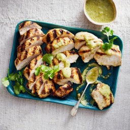 Grilled Chicken with Grilled Tomatillo Salsa