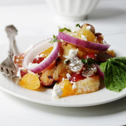 Grilled Chicken with Orange, Grape and Feta Salsa