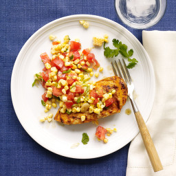 Grilled Chicken with Summer Corn and Tomato Salad