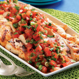 Grilled Chicken with Tomato, Lime and Cilantro Salsa