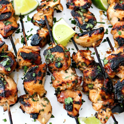 Grilled Cilantro Lime Chicken Skewers