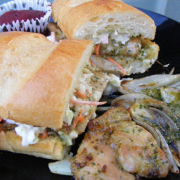 Grilled Cilantro-Lime Pork Loin Sandwiches With Coleslaw
