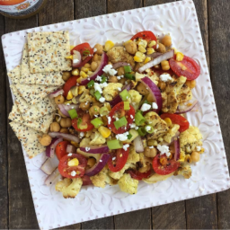 Grilled Corn and Roasted Cauliflower Summer Salad
