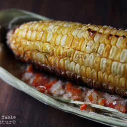 Grilled Corn rubbed with Chili & Lime Salt