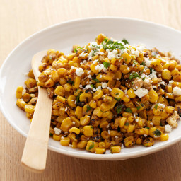 Grilled Corn Salad with Lime, Red Chili and Cotija