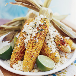 Grilled Corn with Queso Fresco and Lime-Tarragon Butter