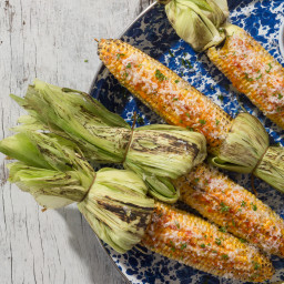 Grilled Corn with Smoky Butter and Manchego
