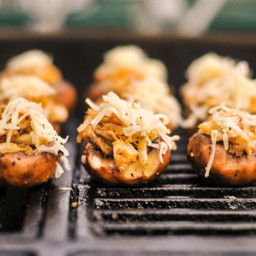 Grilled Crab- and Fontina-Stuffed Mushrooms Recipe