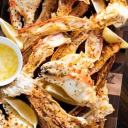 Grilled Crab Legs with Seasoned Garlic Butter