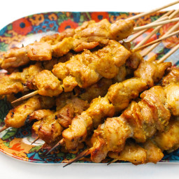 Grilled Curry Chicken Kebabs