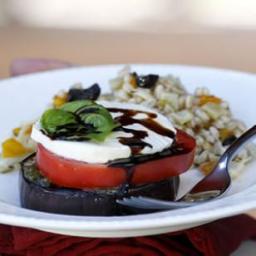 Grilled Eggplant and Tomato Stacks