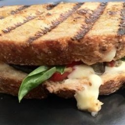 Grilled Eggplant, Brie and Olive Tapenade Panini