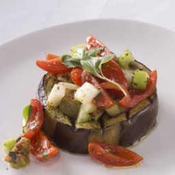 Grilled Eggplant with Caponata Salsa