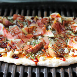 Grilled Fig, Blue Cheese and Prosciutto Flatbread