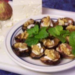 Grilled Figs with Feta and Mint