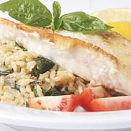 Grilled Fish Fillet with Lemon Risotto