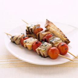Grilled Fish Kabobs with Cherry Tomatoes
