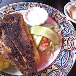 Grilled Fish Sandwich with a Creole Corn And Jalapeno Tarta