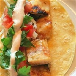 Grilled Fish Tacos with Chipotle Lime Dressing