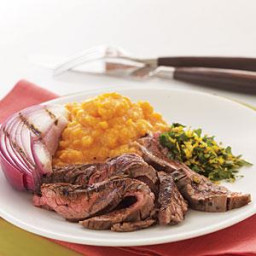 Grilled Flank Steak with Balsamic Glaze and Orange Gremolata