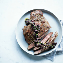 Grilled Flank Steak with Kalamata Tapanade