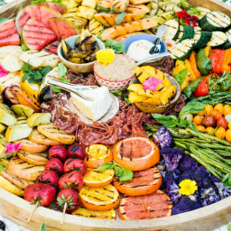 Grilled Fruit Vegetable Charcuterie Board