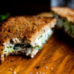Grilled Goat Cheese and Broccoli Sandwich