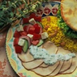 Grilled Greek-Style Pork Roast with Yogurt Sauce
